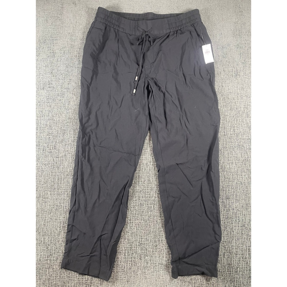 Old Navy Womens Black Drawstring Elastic Waist Jogger‎ Pants S 578720-00-1